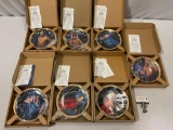 7 pc. lot of Hamilton Collection STAR TREK original TV series crew numbered collectors plates w/