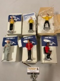 6 pc. lot of The Danbury Mint STAR TREK figurine collection; Chekov, Captain Kirk, Sulu, Uhura,