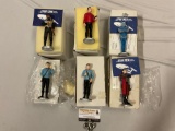 6 pc. lot of The Danbury Mint STAR TREK figurine collection; Mr. Spock, Dr. McCoy, Romulan,