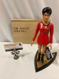 1991 Hamilton Gifts PRESENTS Star Trek UHURA vinyl figure w/ stand, tag & mailer box