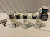 8 pc. lot of vintage ceramic STAR TREK mugs, 1 w/ box, Magic Color Change and more