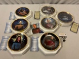 7 pc. lot of Star Trek collectors plates w/ COAs. See pics.