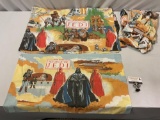 RARE 3 pc. twin bed set 1983 vintage STAR WARS Return of the Jedi print cotton sheets & pillowcase.