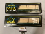 2 pc. lot WEAVER Quality Craft Models Bloomsburg Fair Bulkhead Flat Car train set toys in original