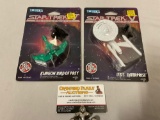 2 pc. Lot of 1989 vintage ERTL diecast STAR TREK V - The Final Frontier space ship toys MOC