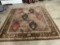 Stunning wool rug with gorgeous middle eastern geometric design with floral accents