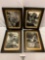 4 pc. lot of UTTERMOST decorative framed Architectural art prints, approx 14 x 15 in.