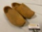 Pair of vintage wooden shoes / clogs, approx 11 x 4 x 4 in.