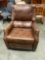 Very nice and comfortable Thomasville chocolate brown leather/ pleather recliner