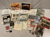 Huge antique collection of aviation collectibles; BOEING, Air Force / YANK magazines, full scrap
