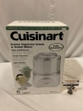 CUISINART frozen yogurt ice cream and sorbet maker, model ICE ? 20, in open box