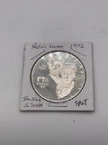 1972 sterling silver Franklin mint postal commemorative coin 25.35 g