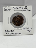 Claudius gothicus II Ancient bronze Antonianus coin 268-270 AD