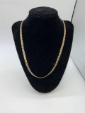 Very attractive made in Italy sterling silver, Vermeil 20 inch necklace W/adjustments see pics