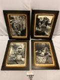 4 pc. lot of UTTERMOST decorative framed Architectural art prints, approx 14 x 15 in.