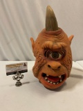 Vintage 1985 DON POST STUDIOS rubber CYCLOPS from Sinbad Halloween costume mask, SUPER RARE, nice