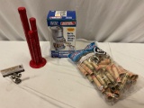 3 pc. lot of COIN COLLECTING items; Motorized Cpin Bank in box, metal coin sorter, sealed bag of