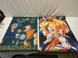 2 pc. lot of RARE 1998/2000 DRAGONBALL Z tapestry art prints, approx 29 x 40 in.