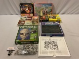 8 pc. lot of fantasy / sci-fi jigsaw puzzles. Paradox 3D puzzle, Photomosaics alien, Celestial