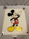 Vintage WALT DISNEY Co. WD-053 Mickey Mouse lithograph poster print, minor wear