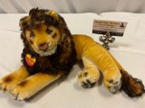 RARE vintage ORIGINAL STEIFF stuffed animal toy w/ tag, made in Germany, LEO LION 0810/22