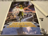2 pc. lot vintage 1988 THE WIZARD OF SPEED AND TIME movie posters, approx 27 x 41 in.