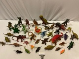Huge lot of vintage IMPERIAL / Dor Mei HONG KONG dinosaur / lizard / dragon toy figures, nice