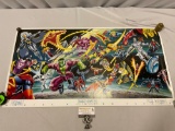 1992 MARVEL COMICS Marvel Master Vision signature poster; featured artists: Lim, Austin, Mounts