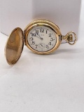 Smaller Antique Elgin Ladys pocket watch , size 3/0s, 7 j. Case is gold plated