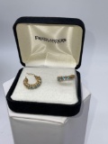 Gorgeous 14 K gold women?s earrings w/ Aquamarine Stones see pics