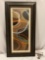 Framed art print home decor, approx 14 x 26 in.