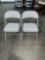 Pair of metal padded folding chairs, In excellent condition