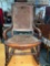 Antique kane back Child or baby rocking chair very cute seat has some damage see pics