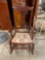 Vintage smaller Mahogany upholstered rocking chair