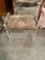 Small metal wooden style Padded bench