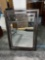 Modern dark brown brushed metal hallway or living room beveled glass mirror