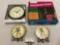 4 pc. lot of decorative clocks, 2 in box, 2 Tommy Bahama.