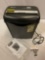 Amazon Basics six sheet cross cut paper shredder, tested and working with manual