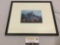 Nicely framed color photos of lava flow in Hawaii, approx 15 x 12.5 in.