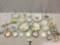 Large lot of vintage/antique porcelain tableware, cups, saucers, plates, bowls, shows wear, see