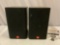 Pair of JBL stereo speakers model M5, tested/working, approx 7 x 7 x 11 in.