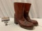 Pair of vintage leather boots approx size mens 9.