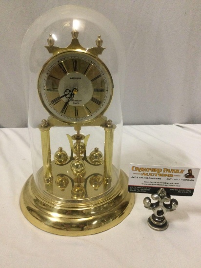 Vintage West German ANGELUS Westminster Quartz anniversary clock, needs maintenance, sold as is