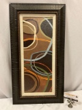 Framed art print home decor, approx 14 x 26 in.