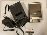 vintage SENCOR Solid State Cassette Recorder w/ carry case & microphone, untested, sold as is.