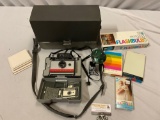 Vintage POLAROID Land Camera Automatic 104 w/ case, flash, film and more.