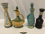 4 pc. Lot of vintage BEAM whiskey bottle decanters, Seattle Worlds Fair, see pics.
