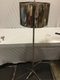 Vintage chrome parlor lamp , tested / not working, sold as is.