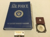 The Air Force Histrionical Foundation 2002 large hardcover book w/ pewter Great Seal of the United