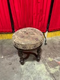 Better quality Hooker Furniture paisley upholstered and wooden footstool